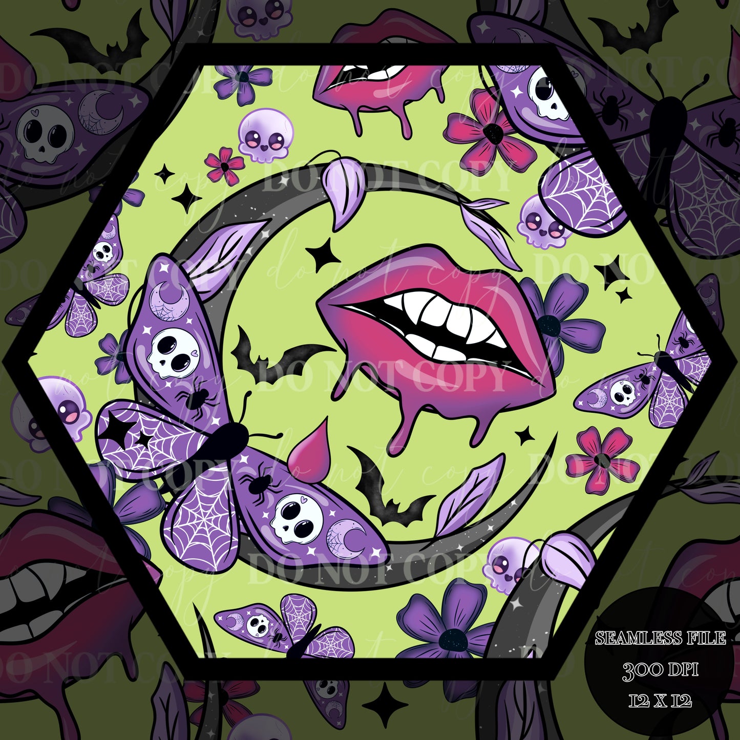 Haunt Vamp Nights Seamless