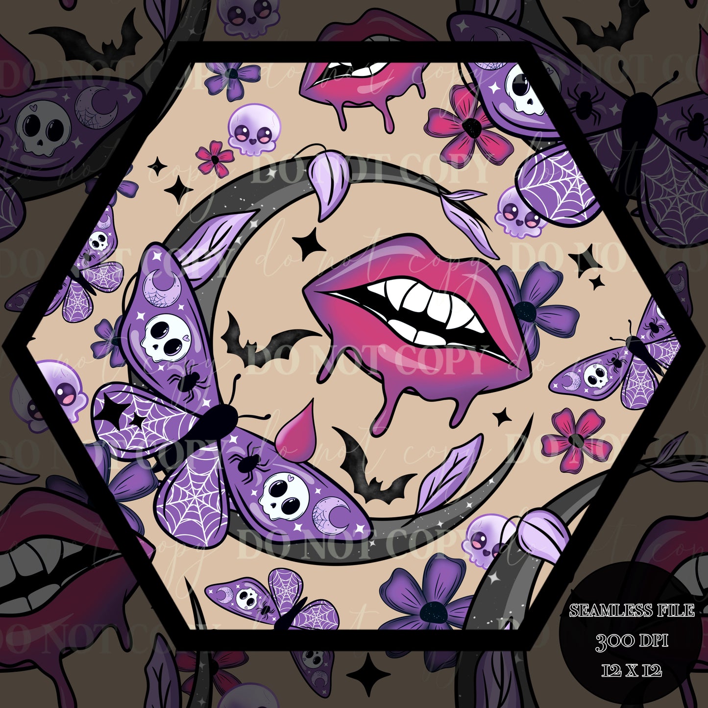 Haunt Vamp Nights Seamless