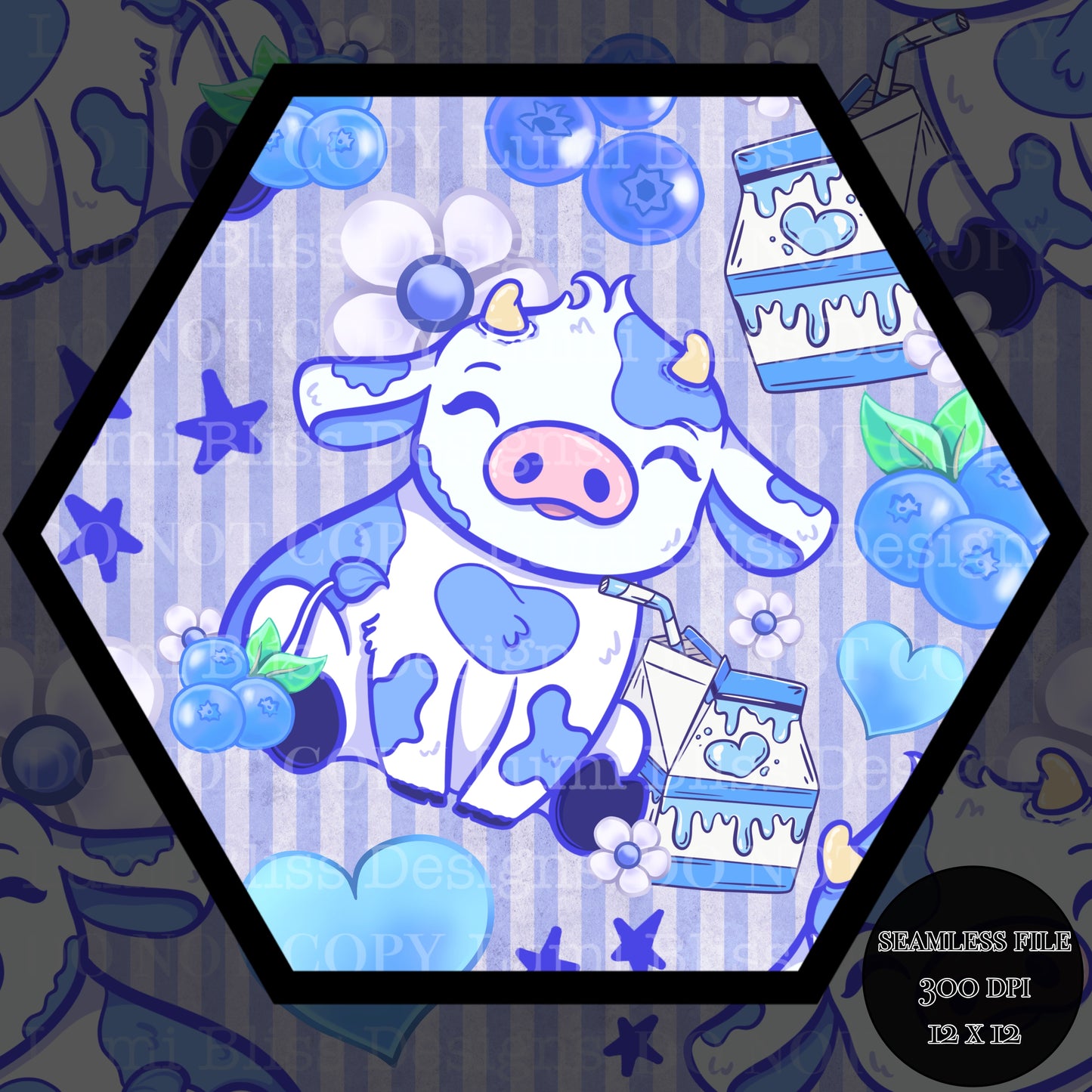 Blueberry Milk Seamless