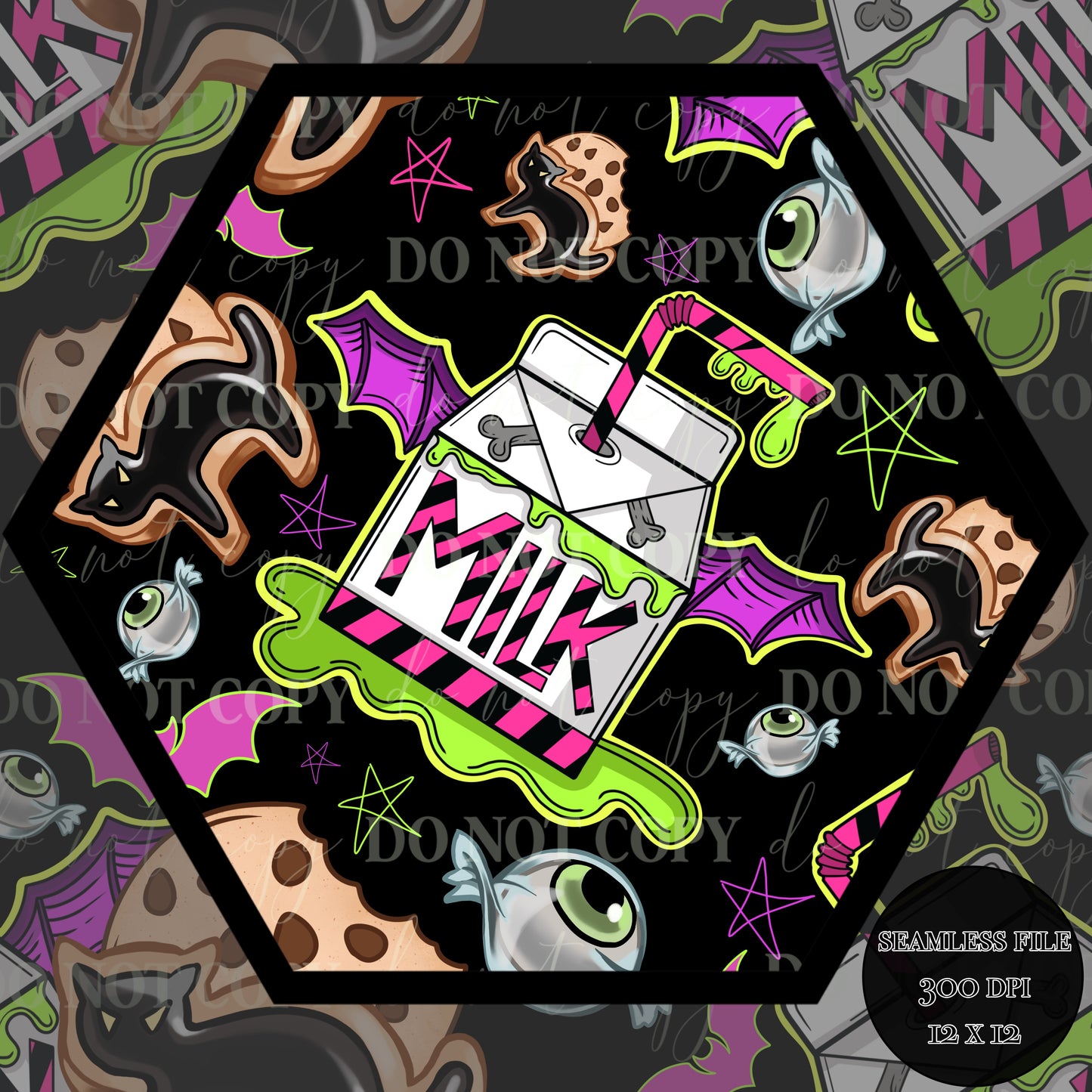 Spooky Snacks pink Seamless