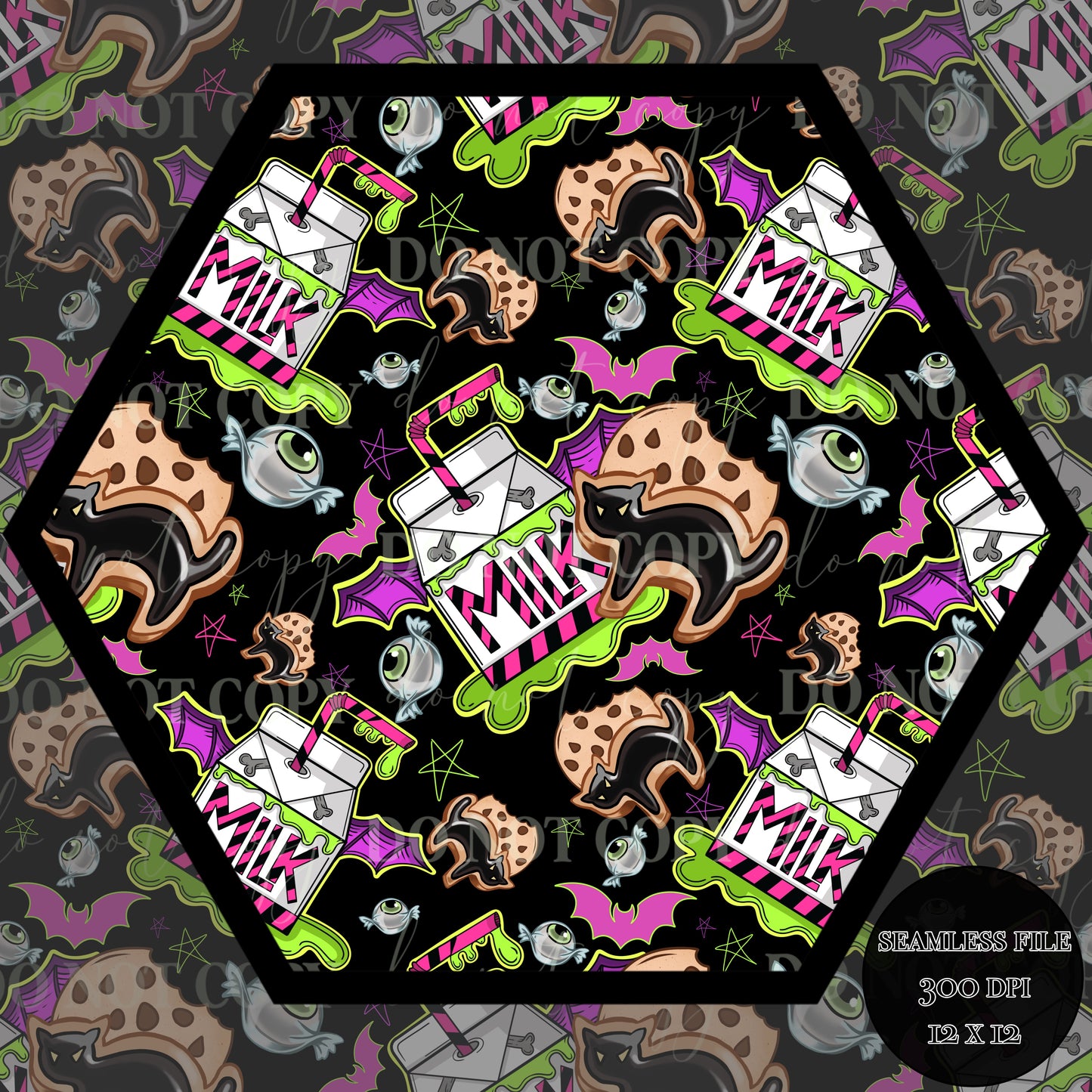 Spooky Snacks pink Seamless