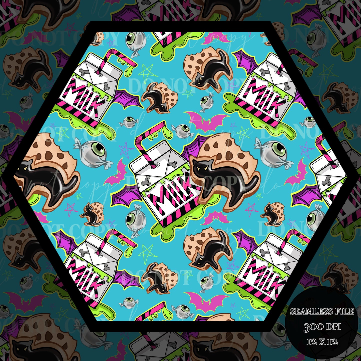 Spooky Snacks pink Seamless
