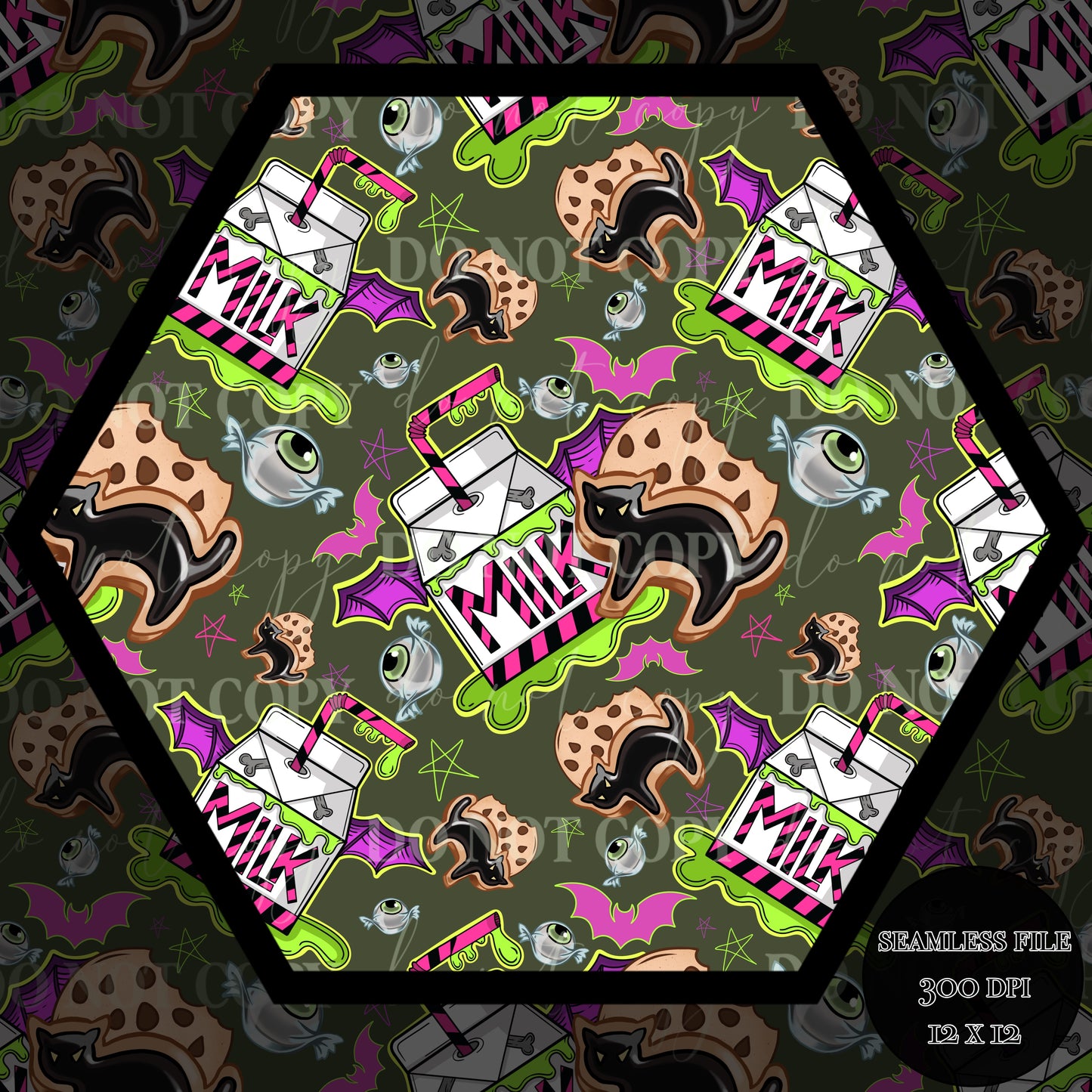 Spooky Snacks pink Seamless
