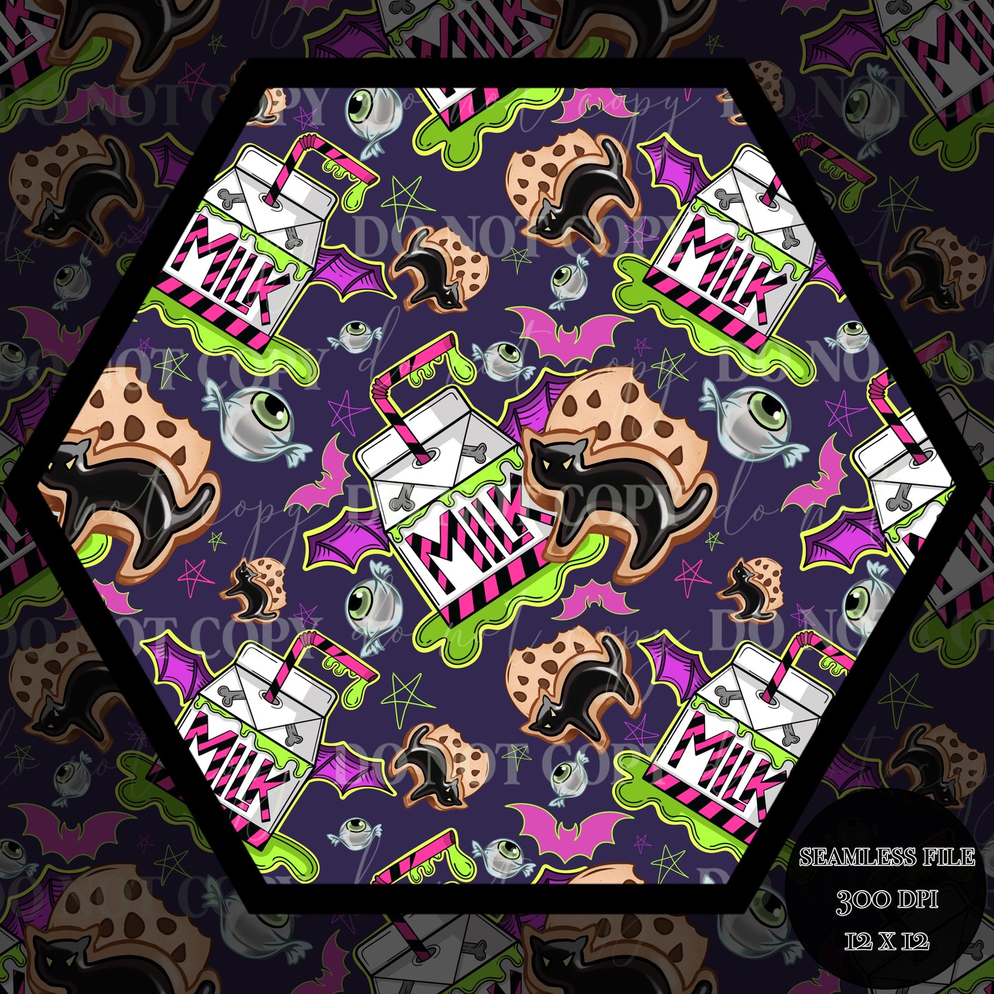 Spooky Snacks pink Seamless