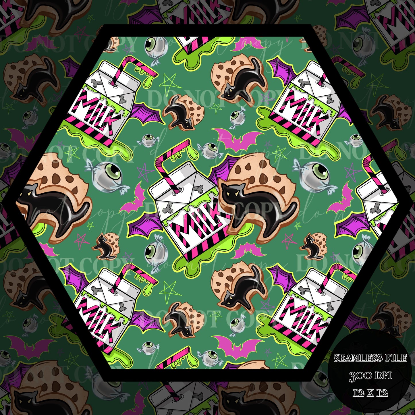 Spooky Snacks pink Seamless