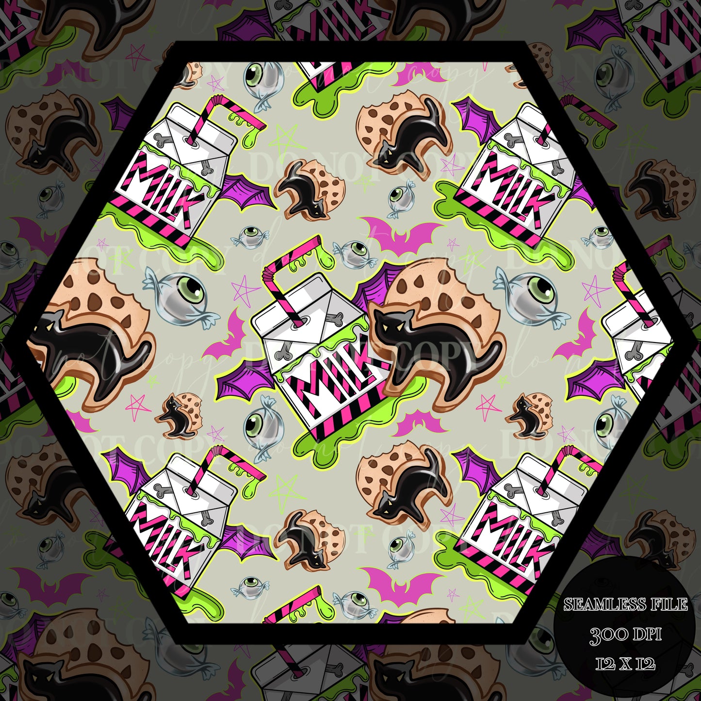 Spooky Snacks pink Seamless