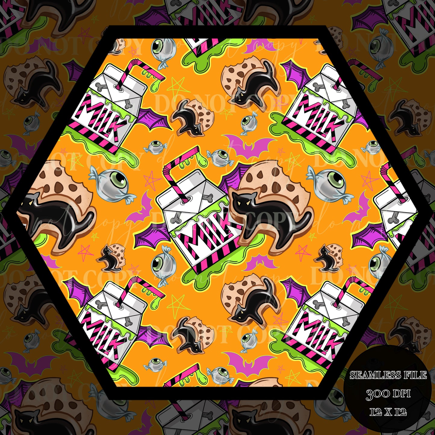 Spooky Snacks pink Seamless