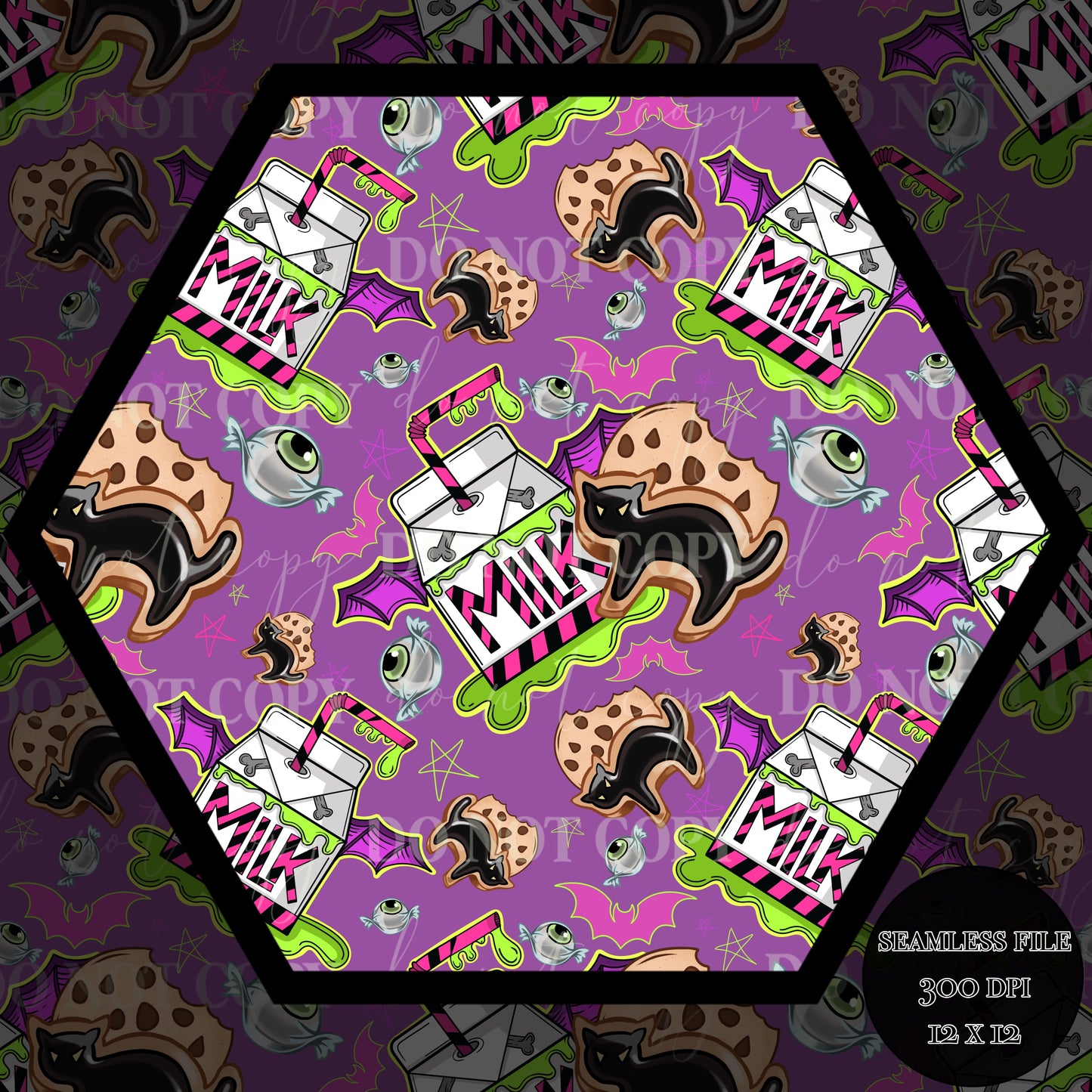Spooky Snacks pink Seamless