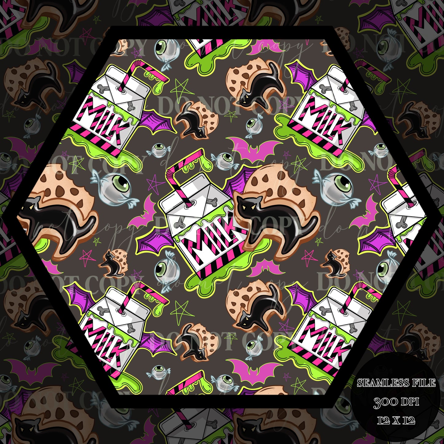 Spooky Snacks pink Seamless