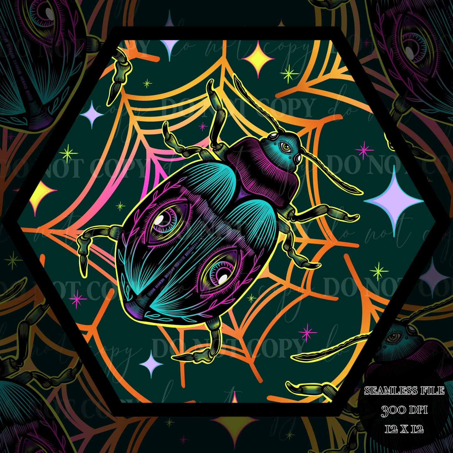 Death Watch Beetle Seamless
