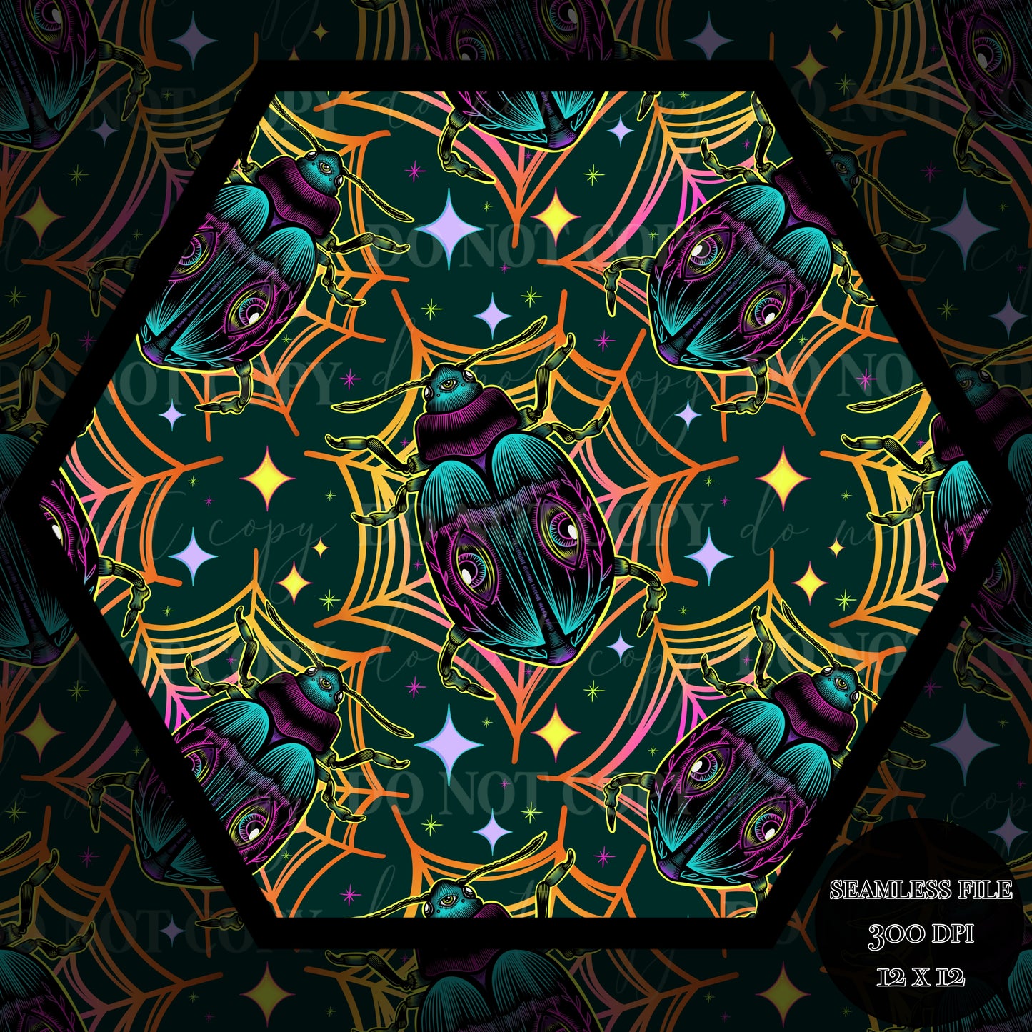 Death Watch Beetle Seamless