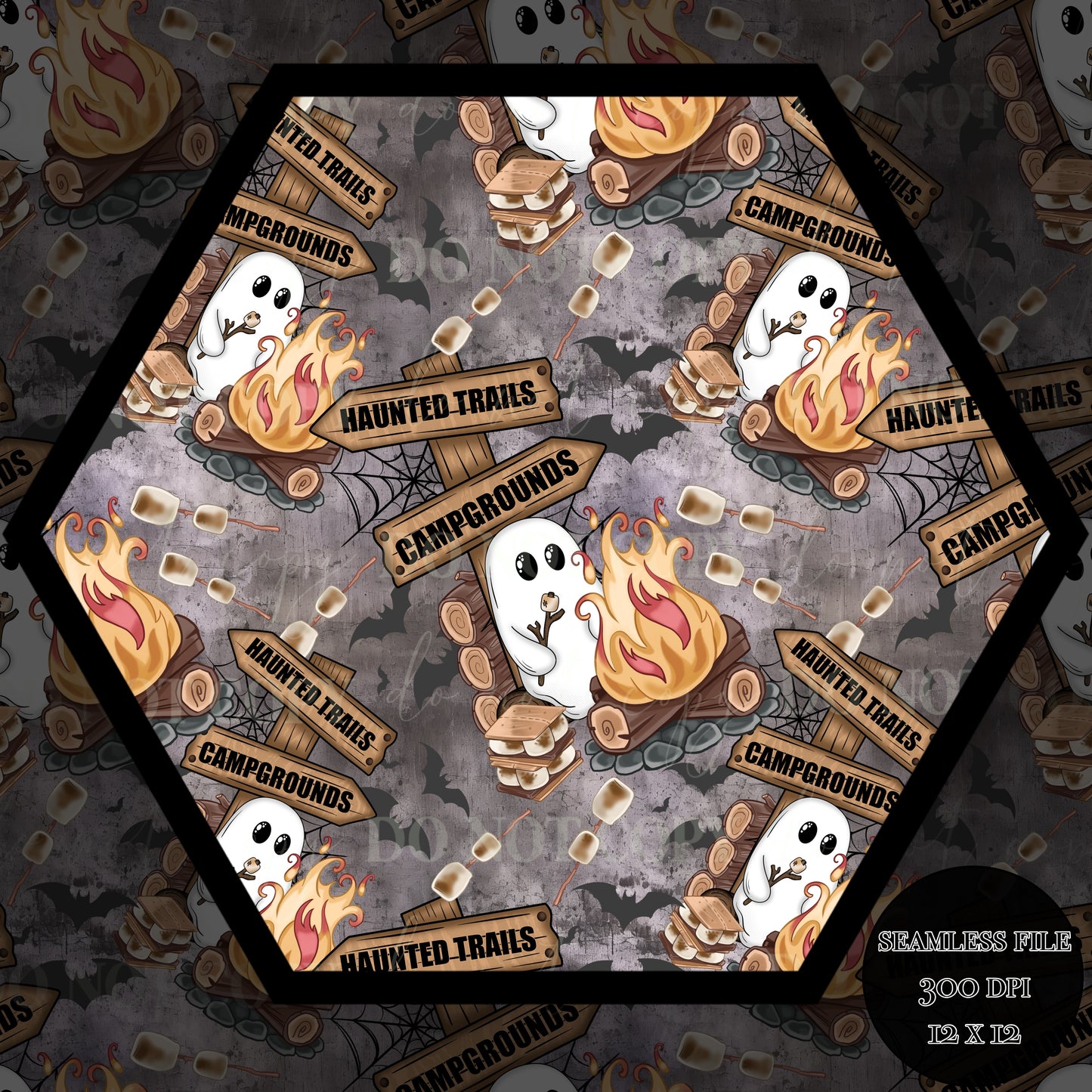 S'more Ghost Seamless