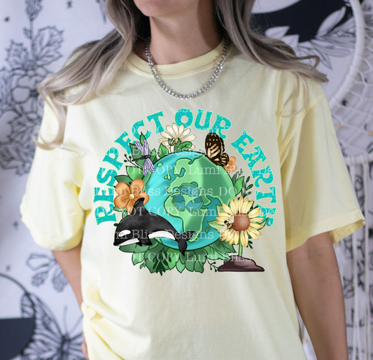 Respect our Earth w/pocket