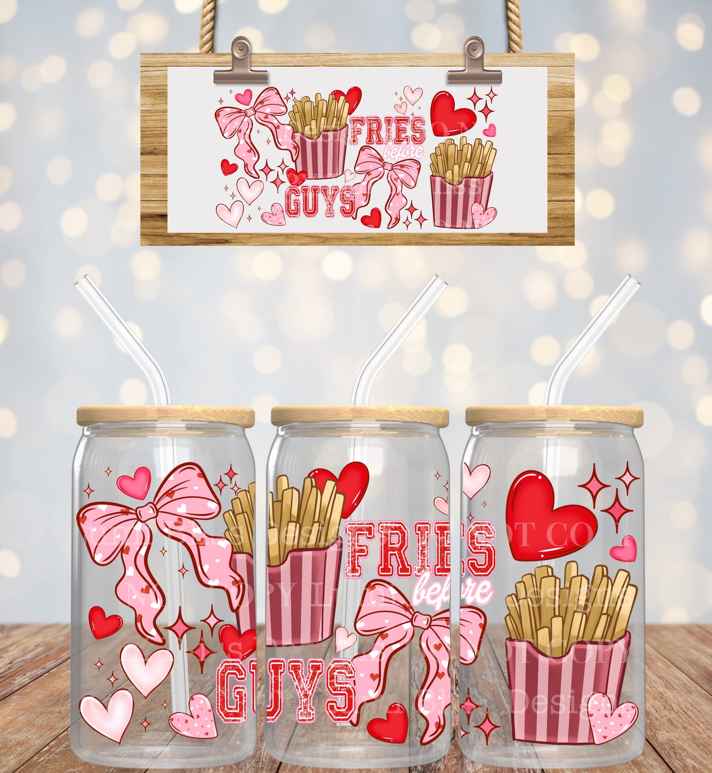 Fries before guys 16oz