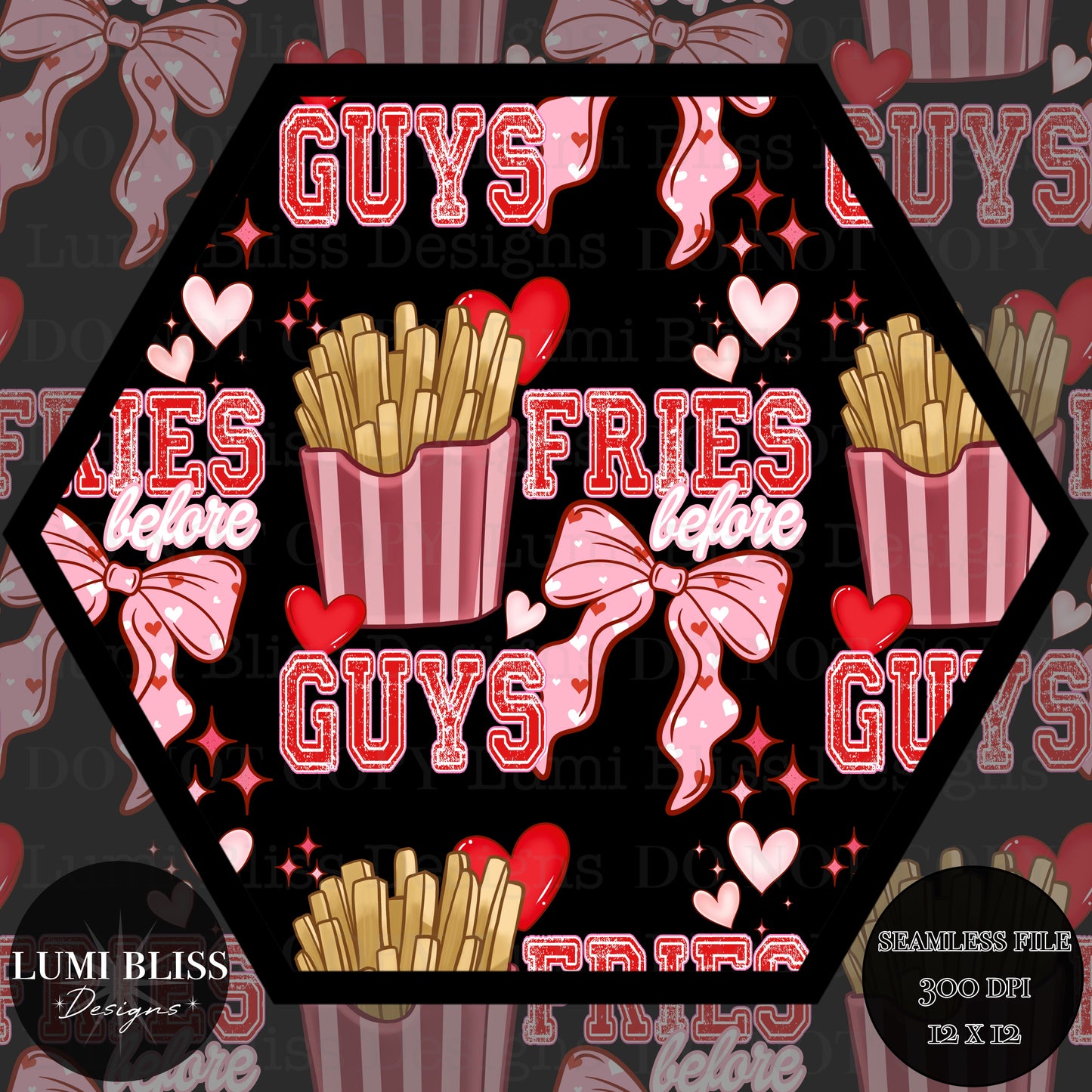 Fries before guys Seamless