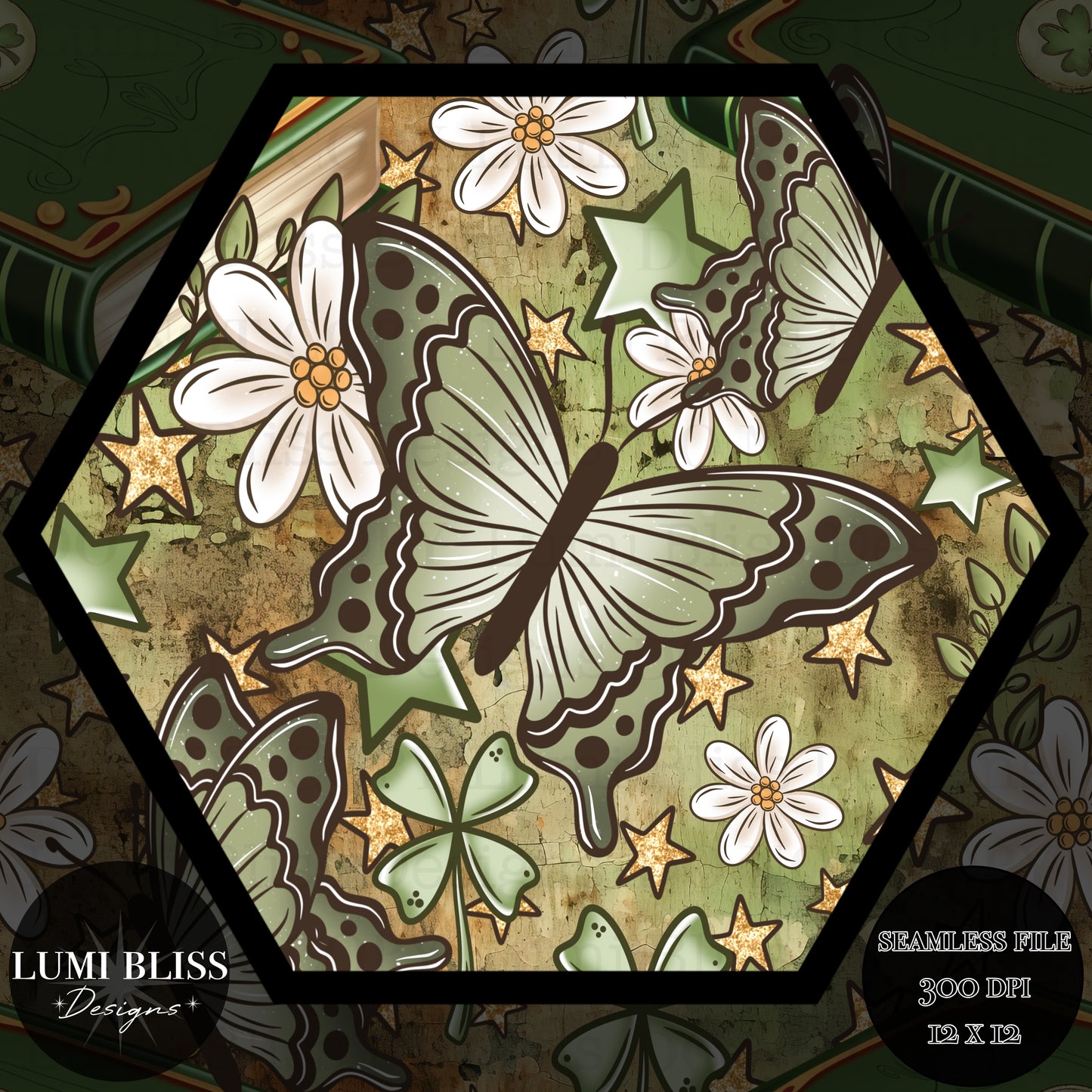 Book of Luck Seamless