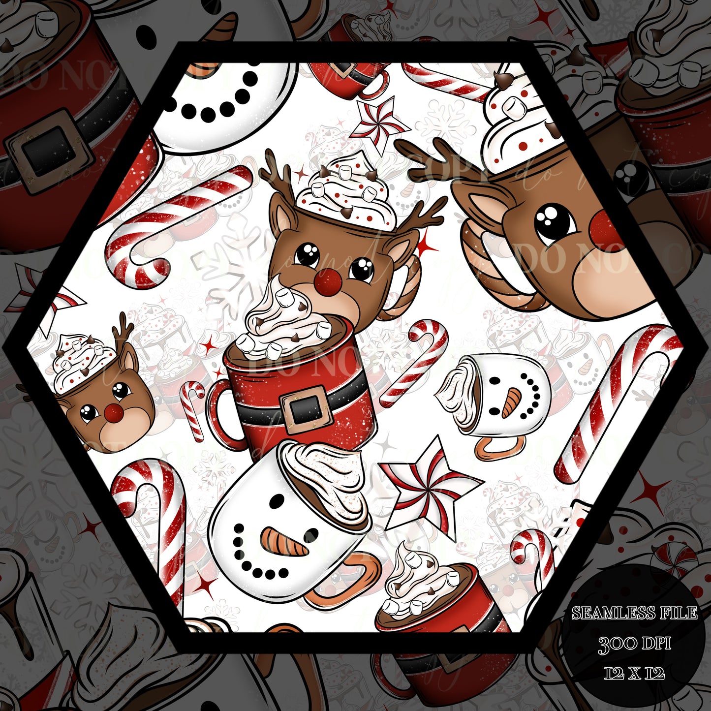 North Pole Hot/Coffee Seamless