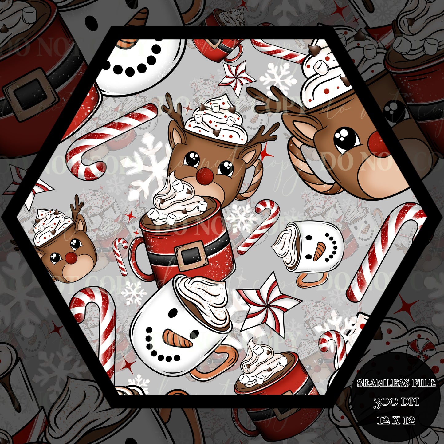 North Pole Hot/Coffee Seamless