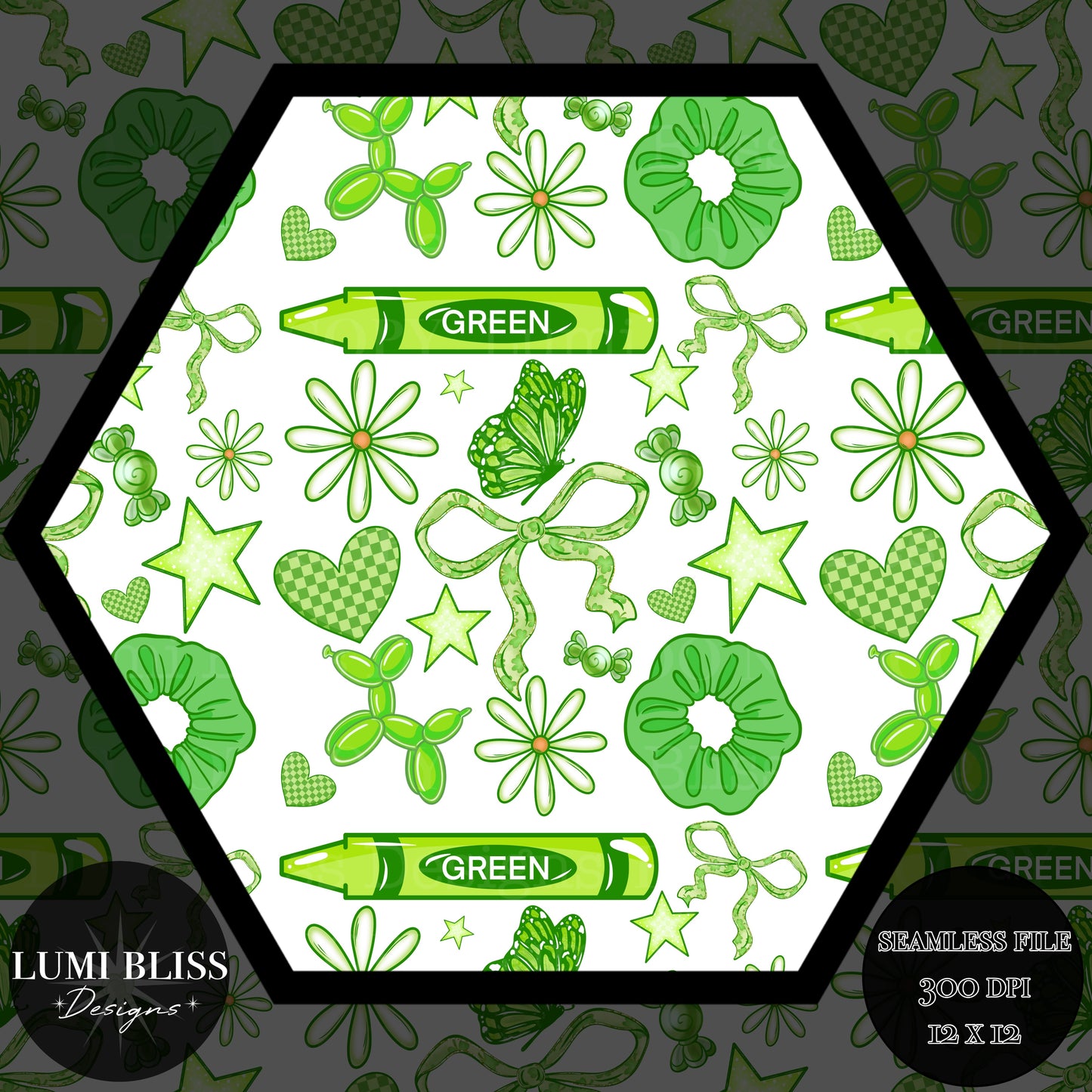Green Girl Seamless
