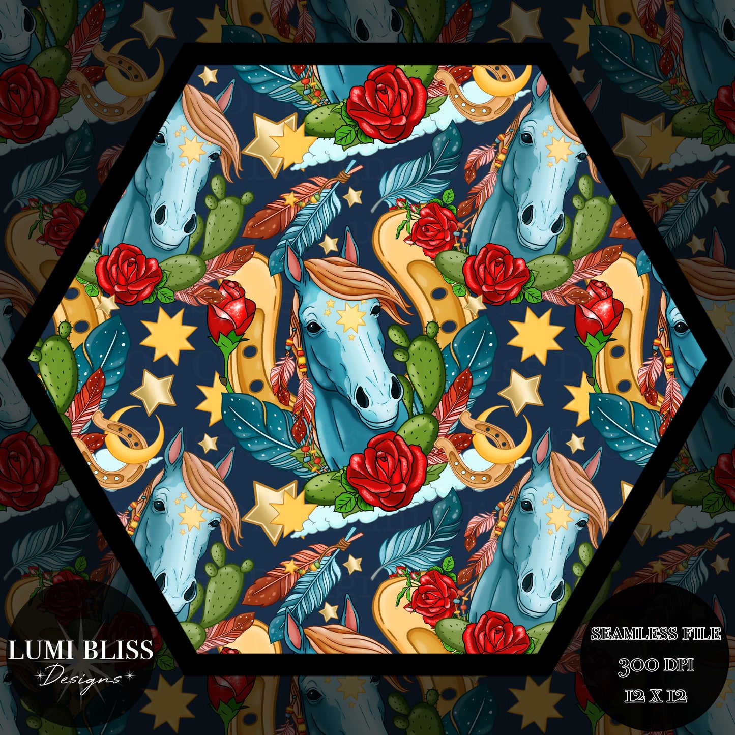 Mane and Thorn Seamless