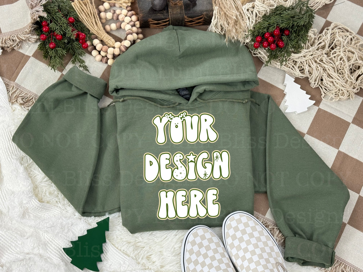 Gildan Military Green Hoodie 2