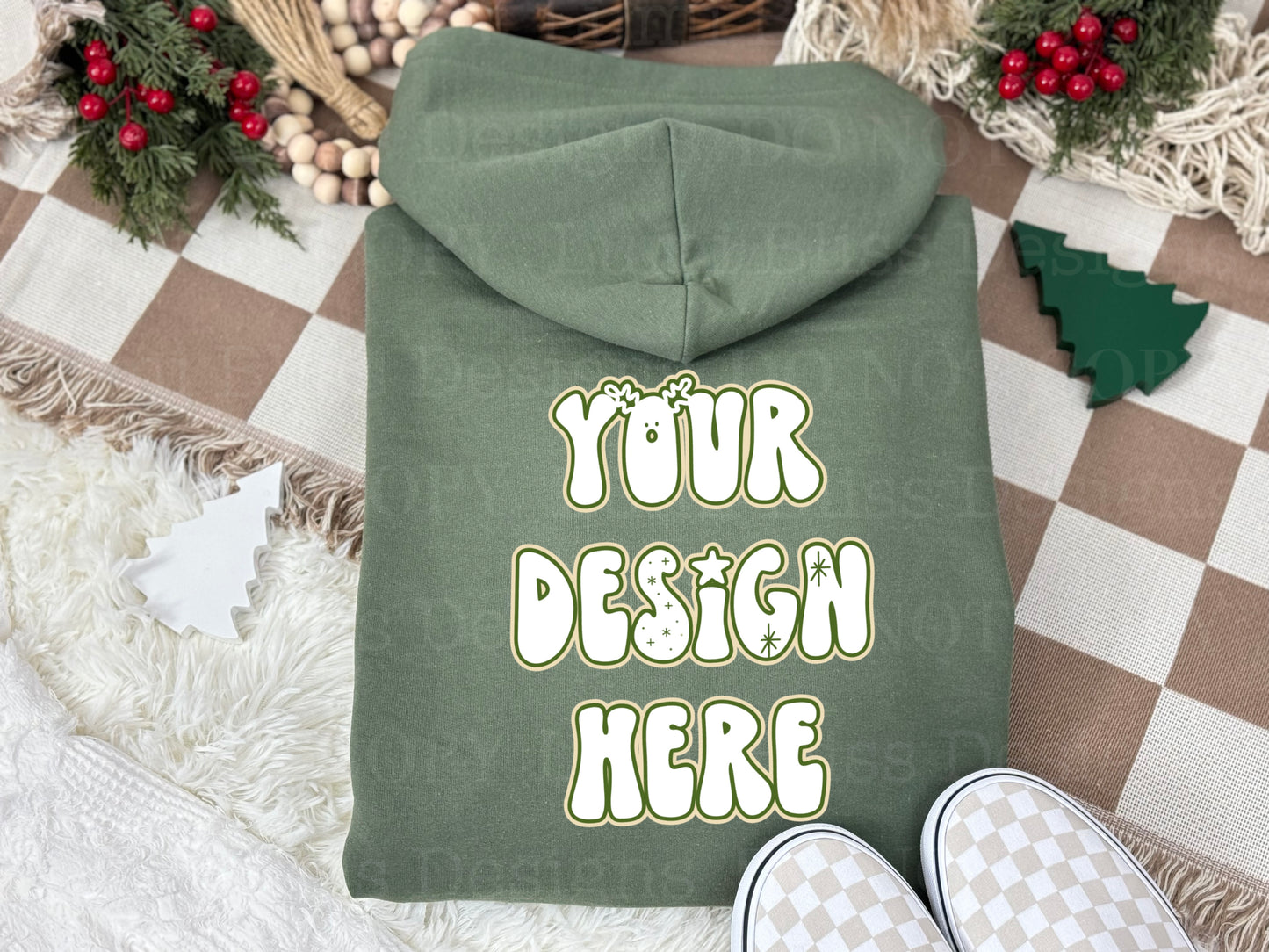 Gildan Military Green Hoodie 3