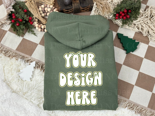 Gildan Military Green Hoodie 4