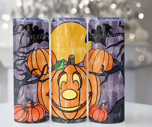 Pumpkin head Stained Glass 20oz