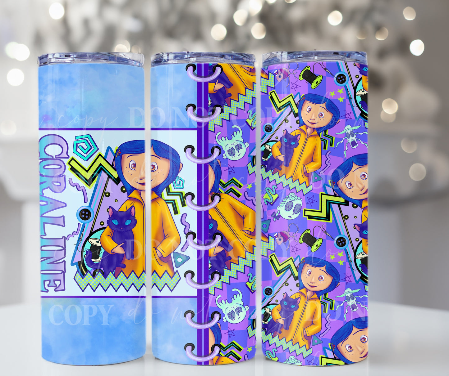 Blue hair girl 20oz
