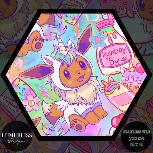 Unicorn Eevee Seamless