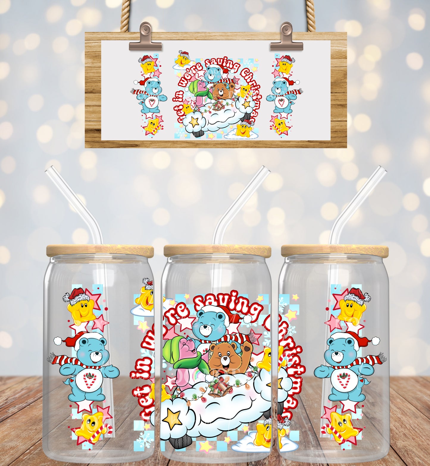 Christmas Care Bear 16oz