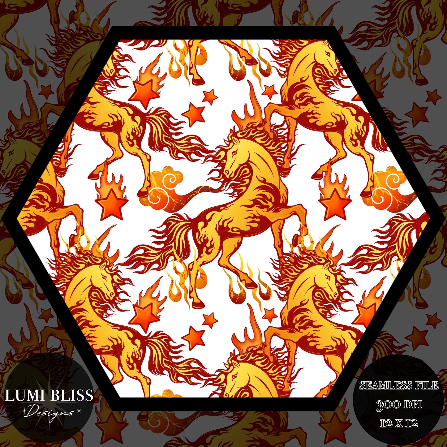 The Fire Horse Seamless