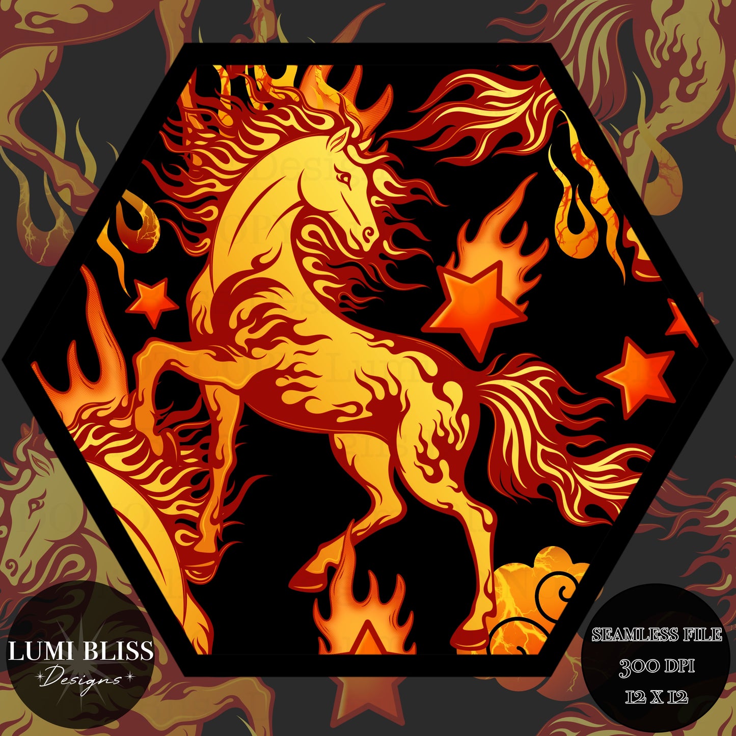 The Fire Horse Seamless