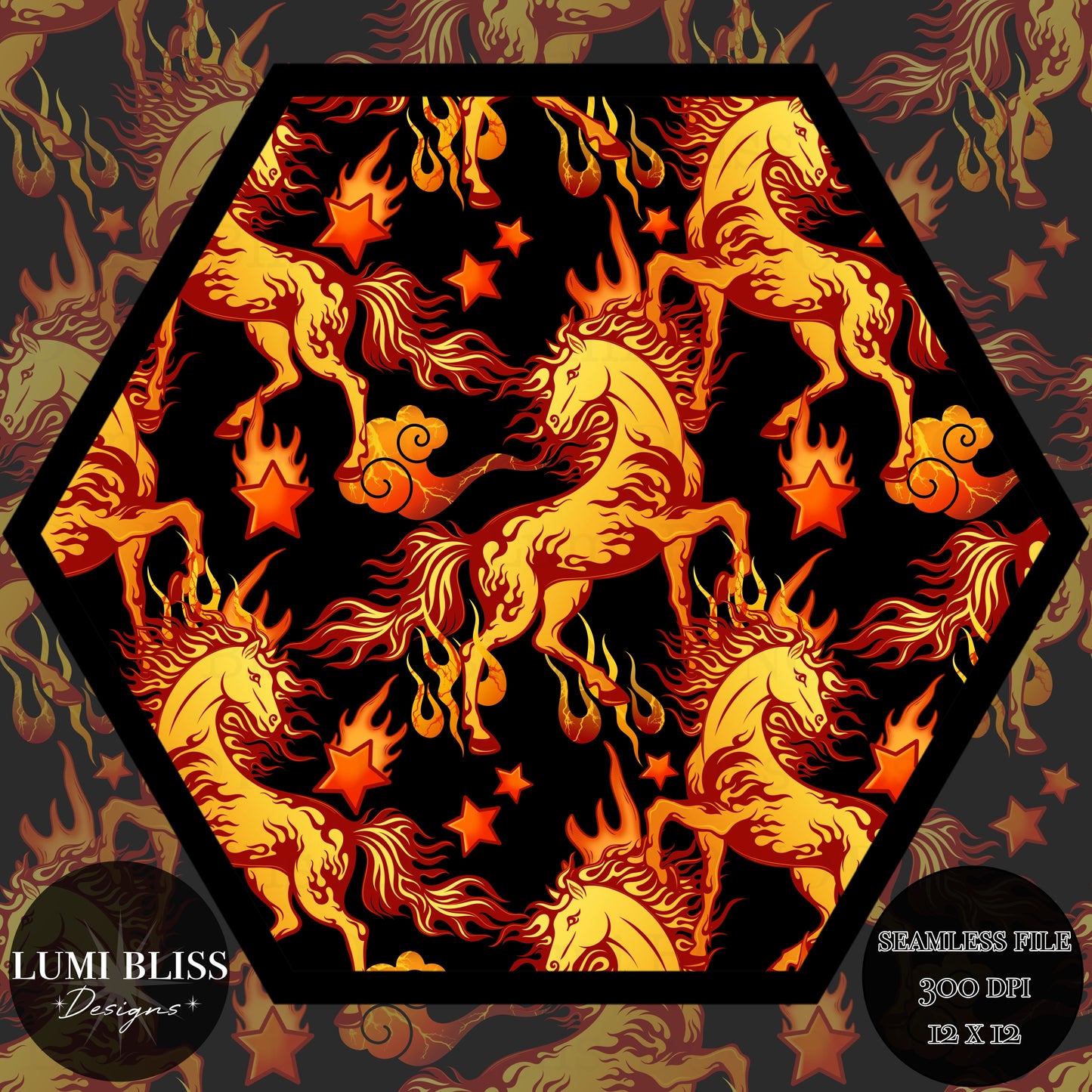 The Fire Horse Seamless
