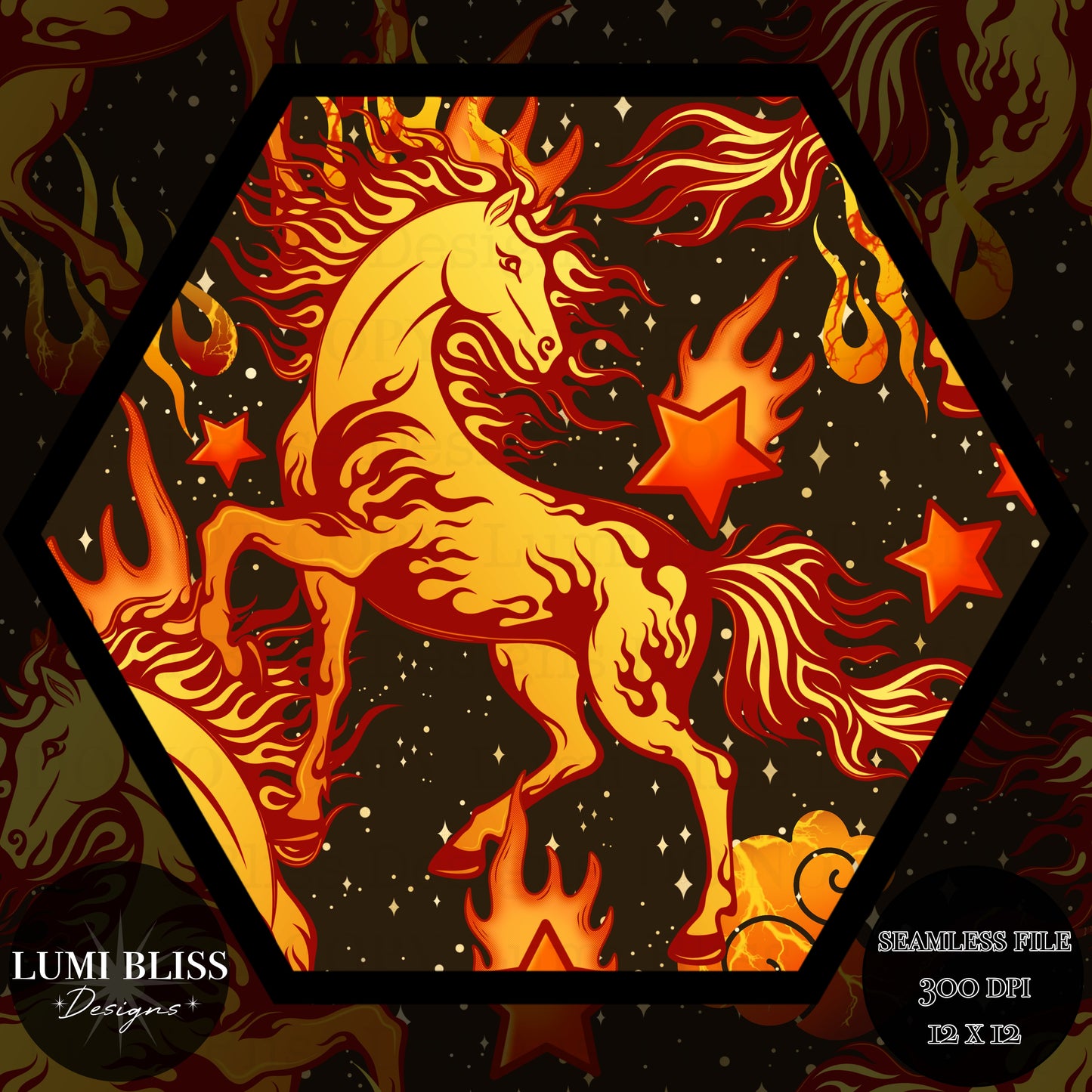 The Fire Horse Seamless