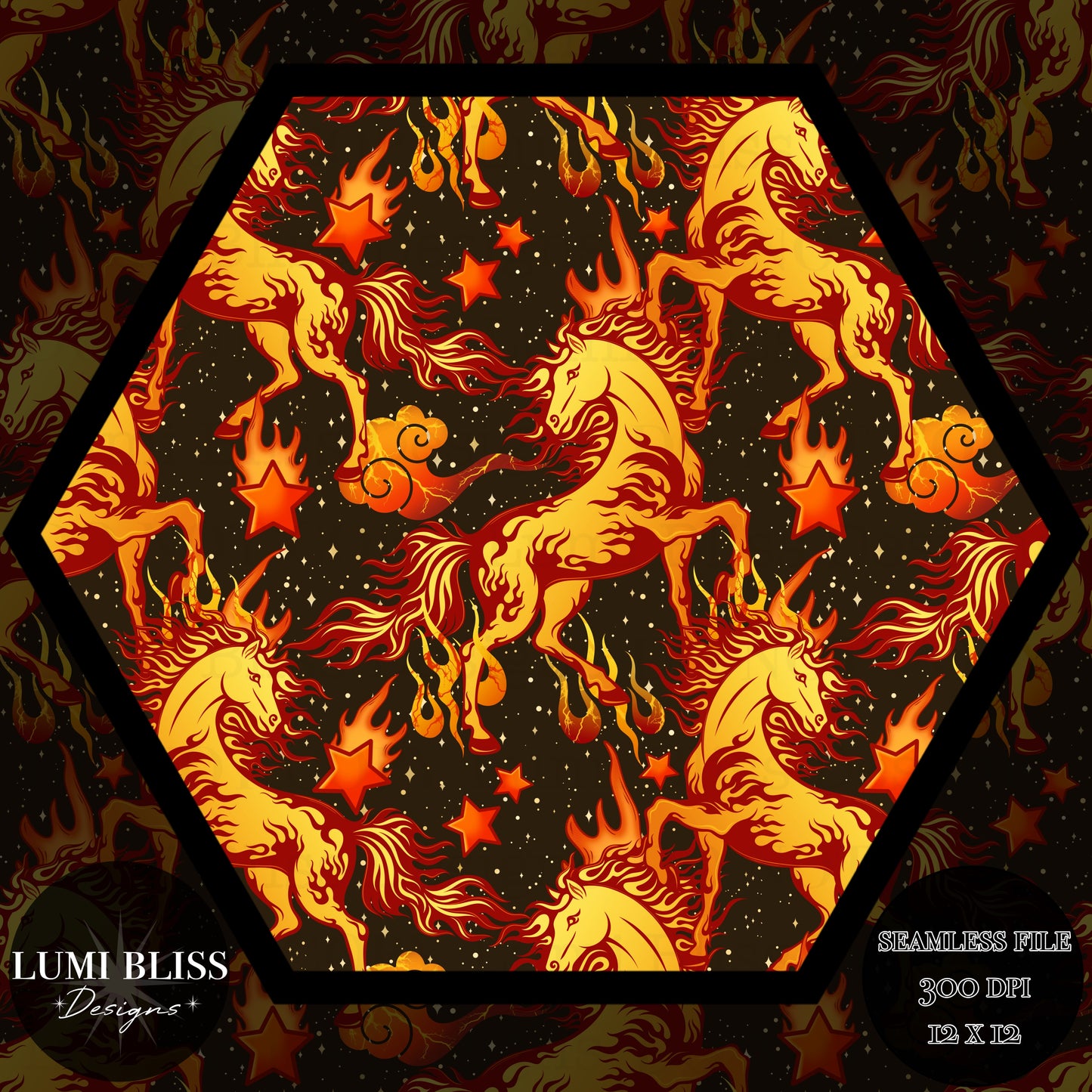 The Fire Horse Seamless