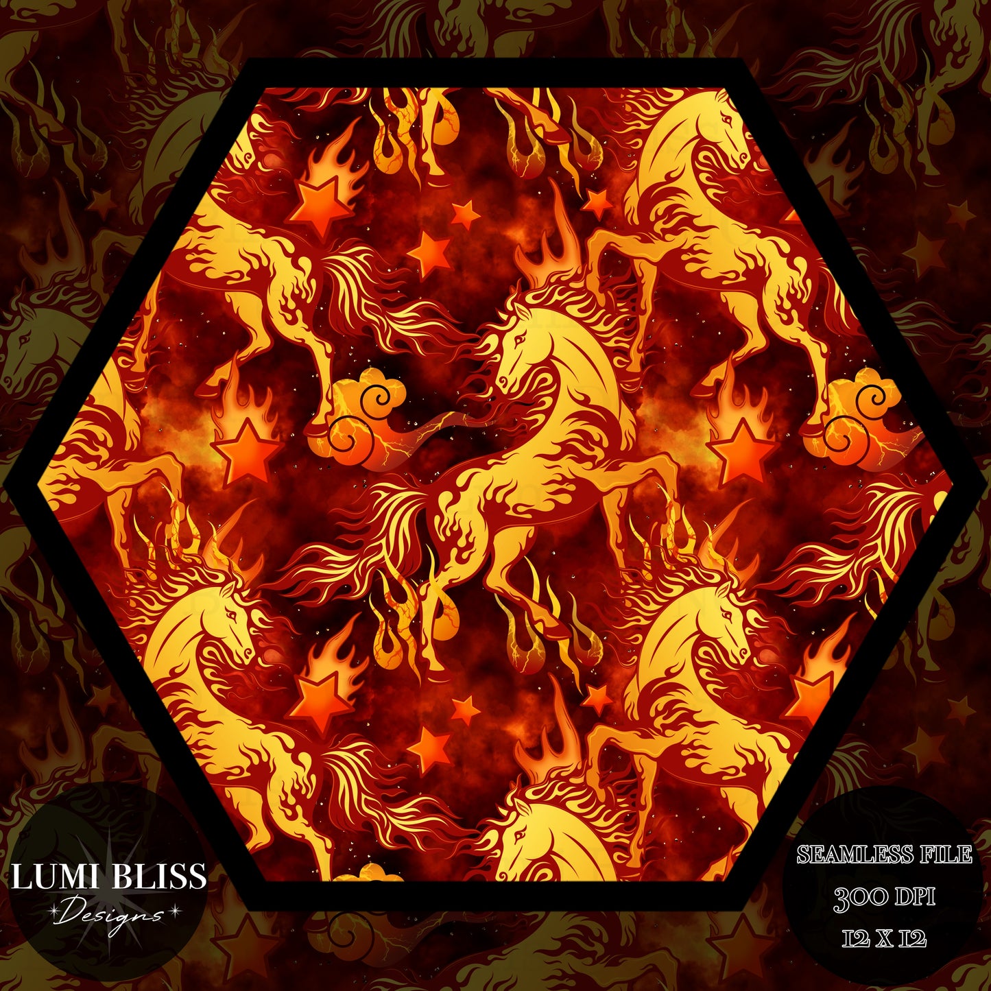 The Fire Horse Seamless