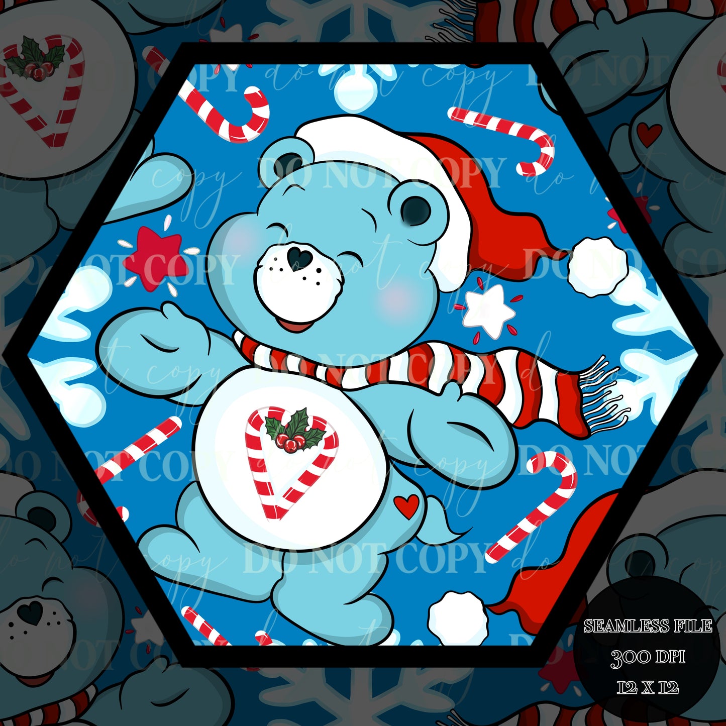 Christmas Cheer Bear Seamless