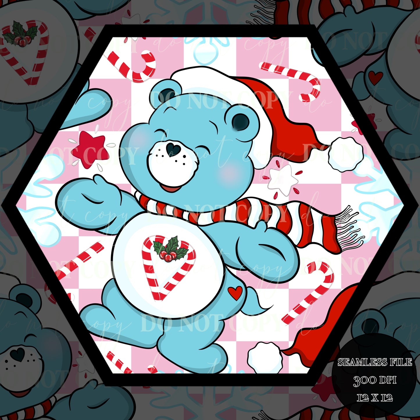 Christmas Cheer Bear Seamless