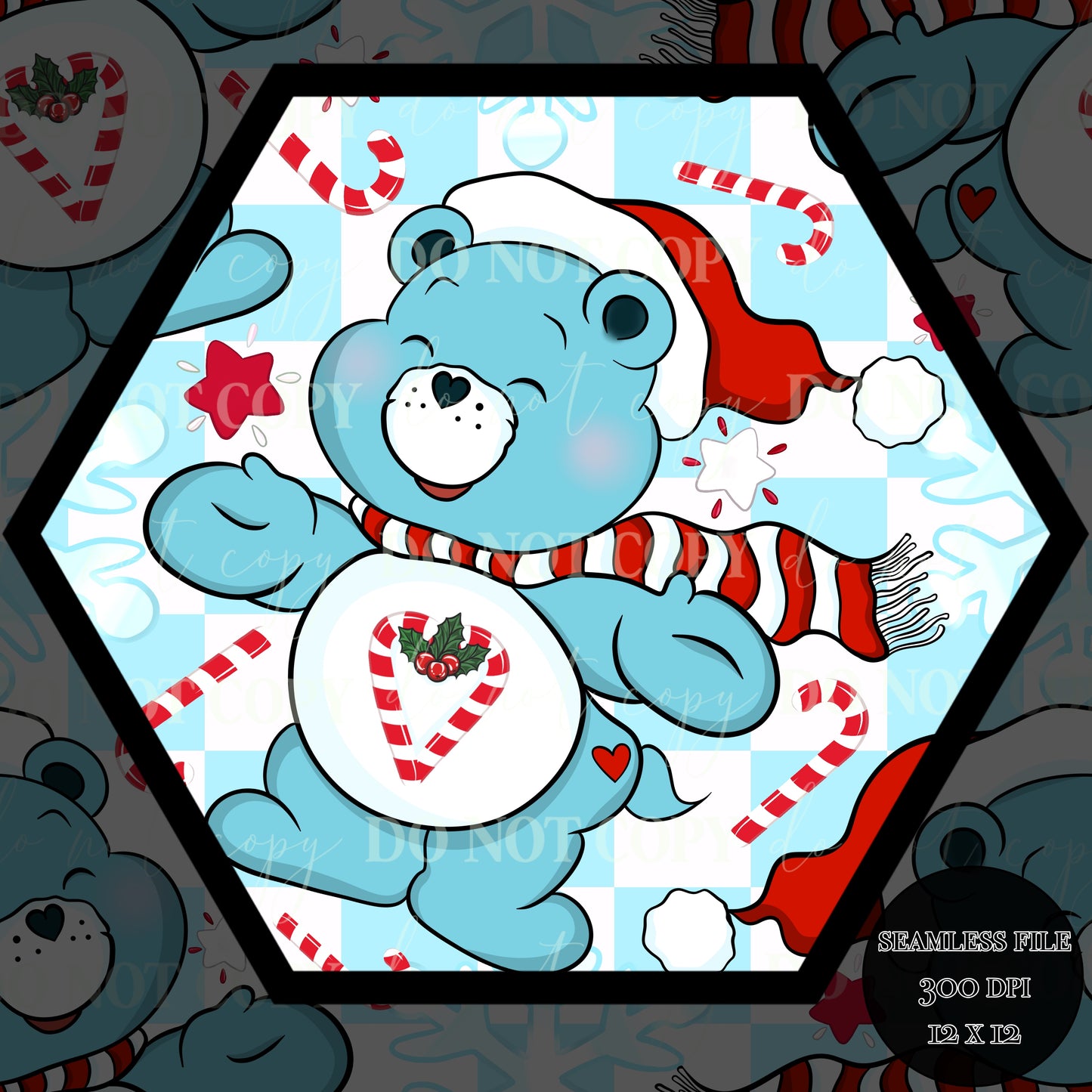 Christmas Cheer Bear Seamless