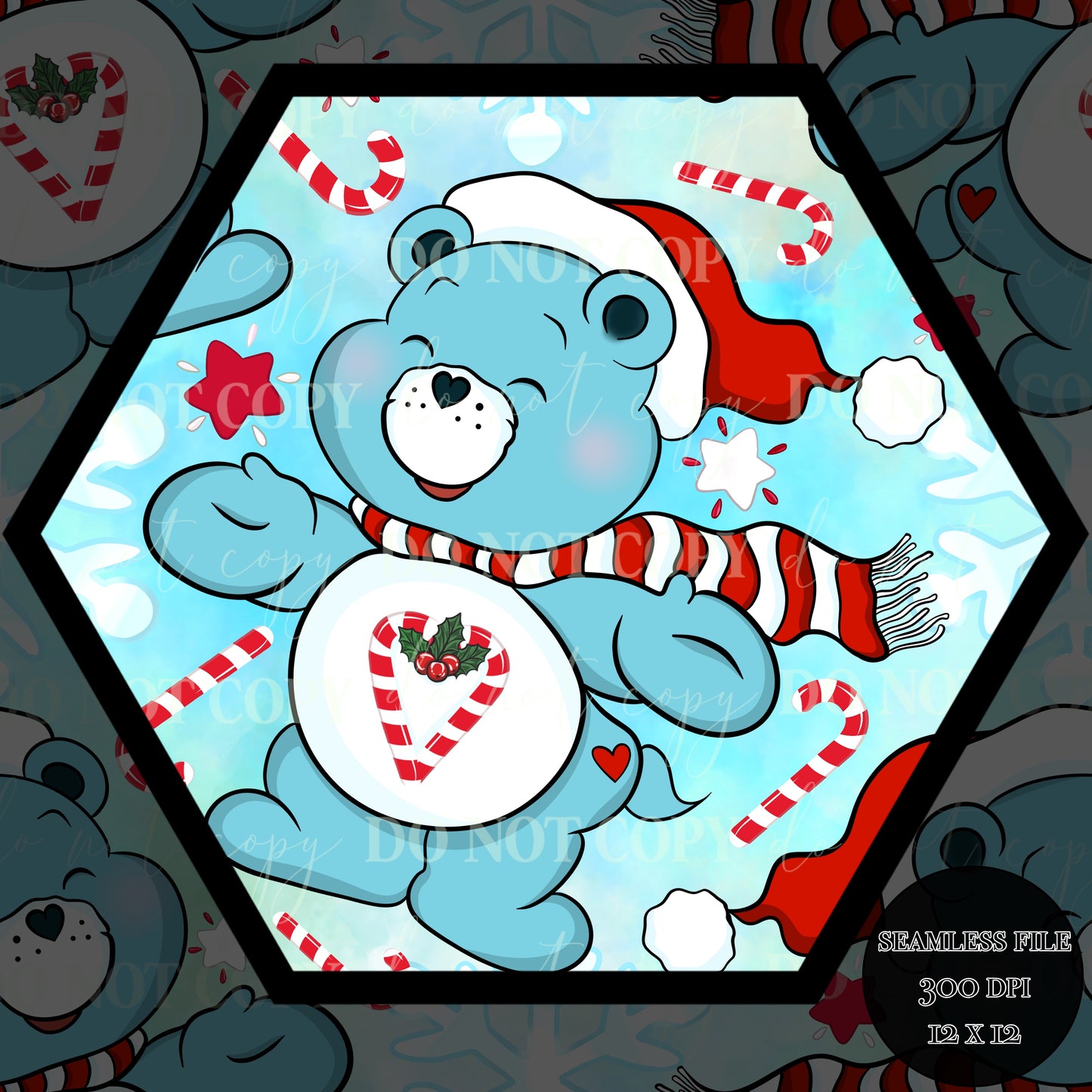 Christmas Cheer Bear Seamless