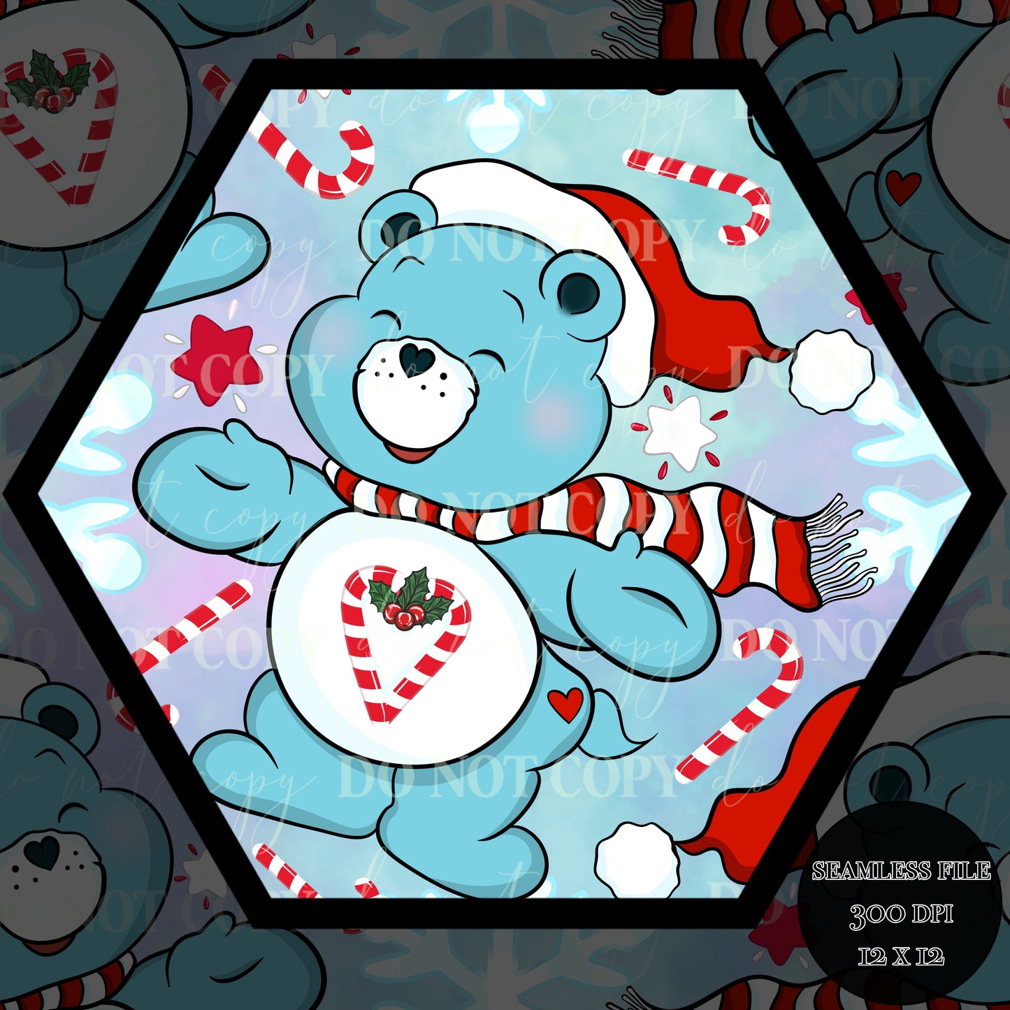 Christmas Cheer Bear Seamless