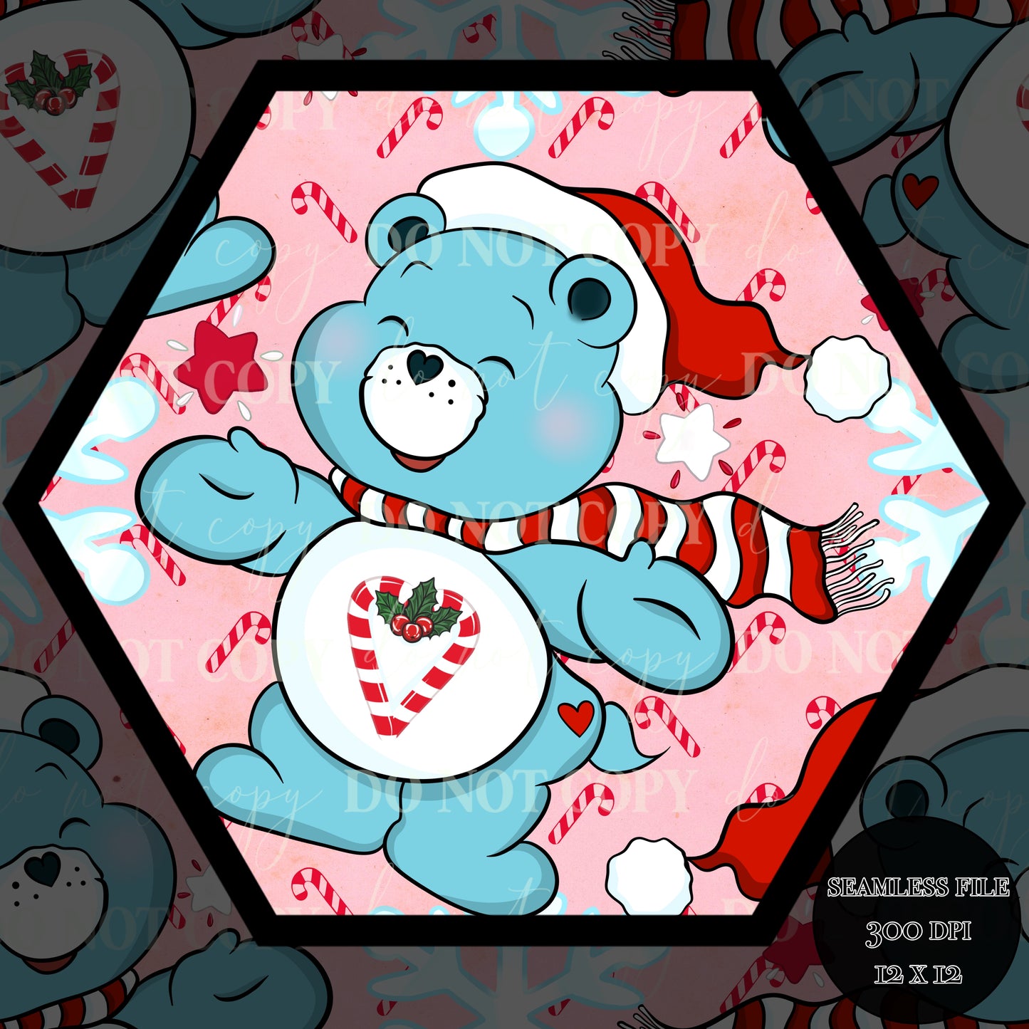 Christmas Cheer Bear Seamless