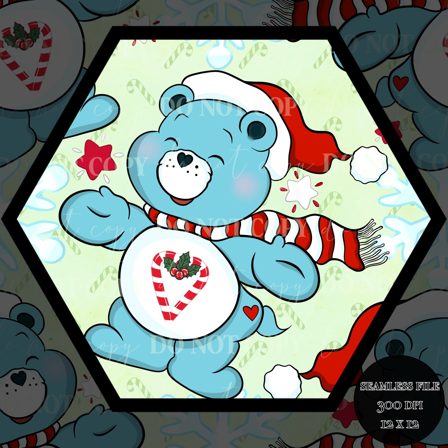 Christmas Cheer Bear Seamless