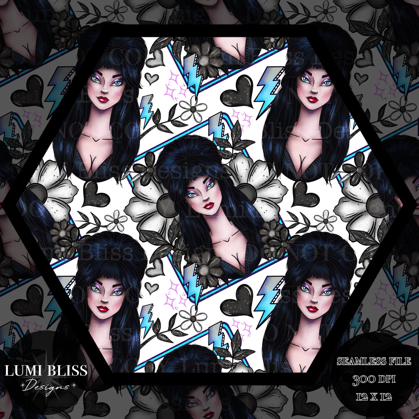 Goth Girls Elvira Seamless