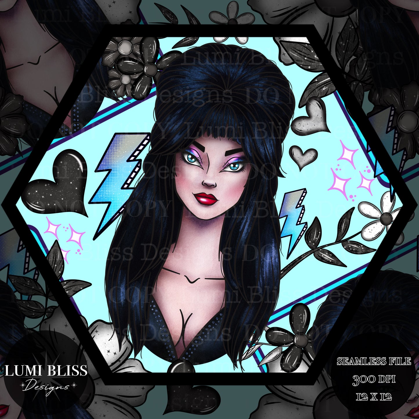 Goth Girls Elvira Seamless
