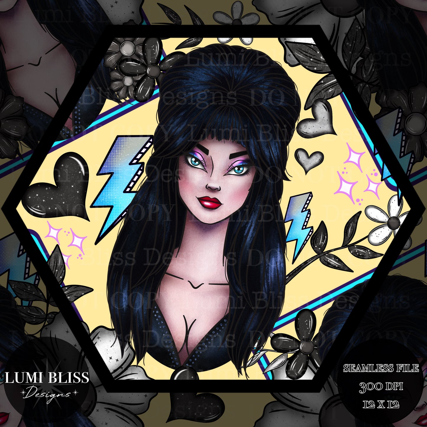 Goth Girls Elvira Seamless