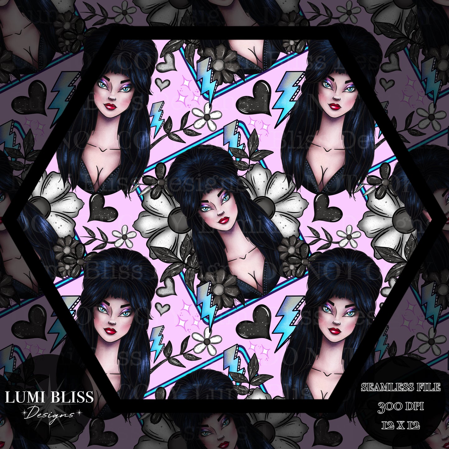 Goth Girls Elvira Seamless