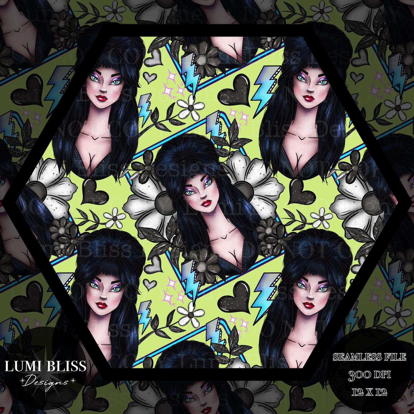Goth Girls Elvira Seamless