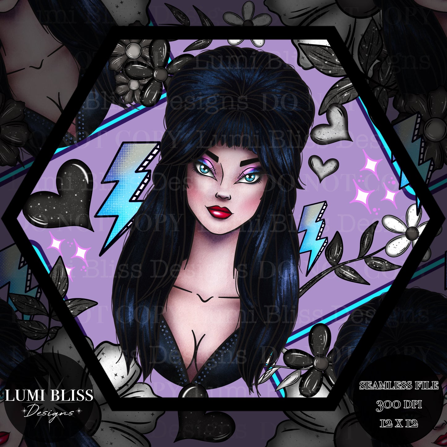 Goth Girls Elvira Seamless